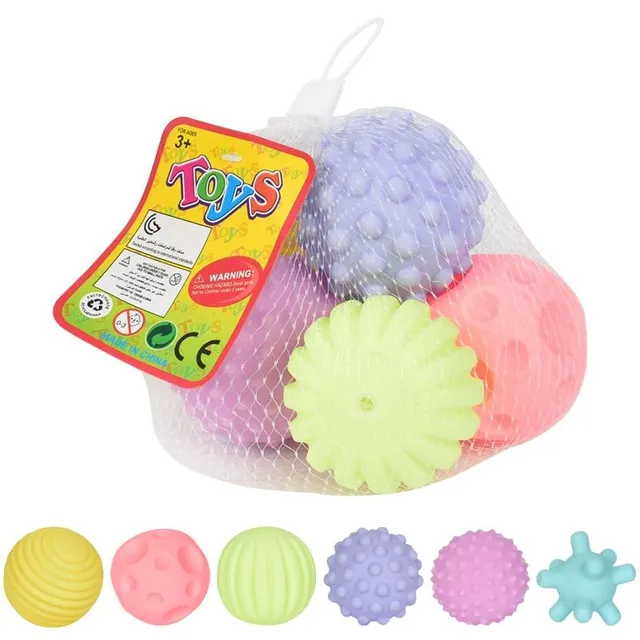 Modern original pastel coloured balls for playing in water or sand 6pcs