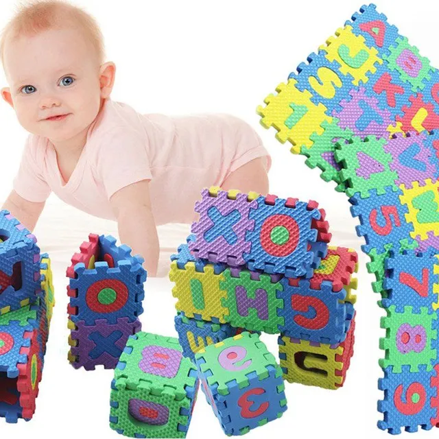 Foam puzzle letters and numbers