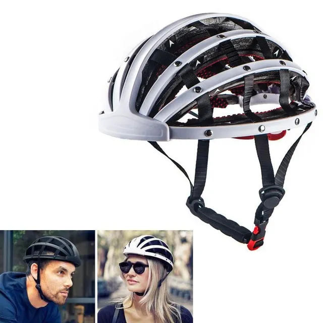 Folding cycling helmet