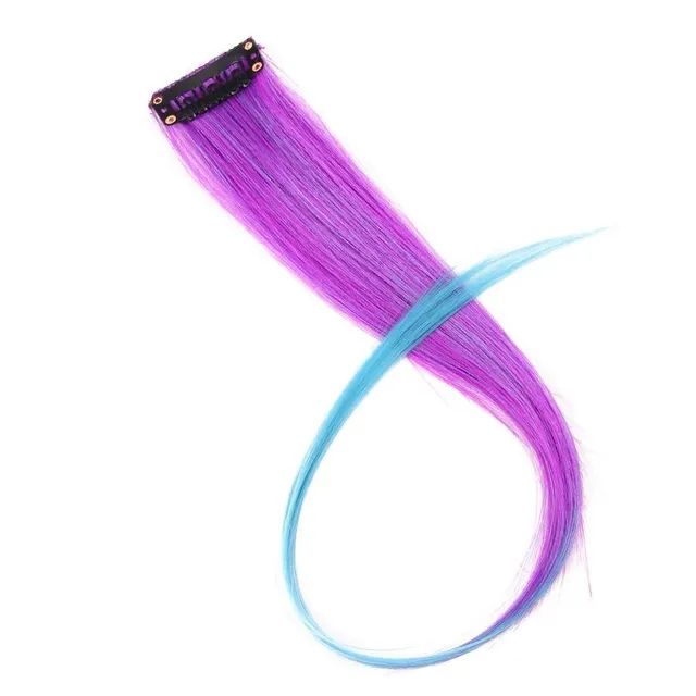 The spring of synthetic hair on the clip - different colors