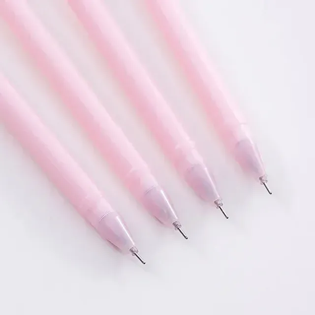 Set of 36 cute neutral pens with a pink pig's motif