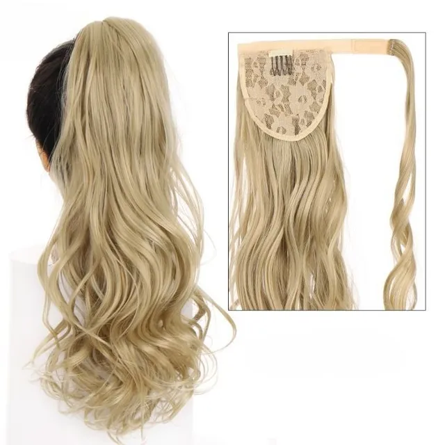 Women's long synthetic hair extensions for thickening hair