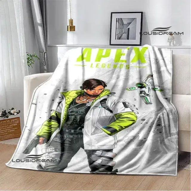 Couverture imprimée douce et agréable pour enfants avec des motifs du jeu Apex Legends