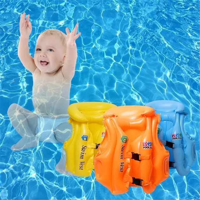 Inflatable practical modern rescue water vest for children - more colors