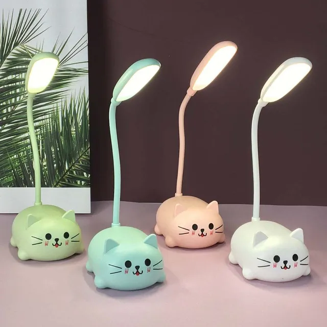 Roztomilá stolová lampa pre deti v tvare mačky Kawaii