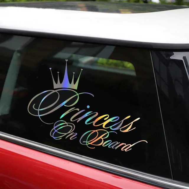 Princess On Board Car Sticker