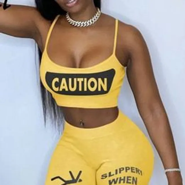 Dámský sexy set crop top a biker short