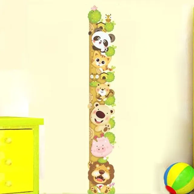 Baby meter on the wall with cute animals
