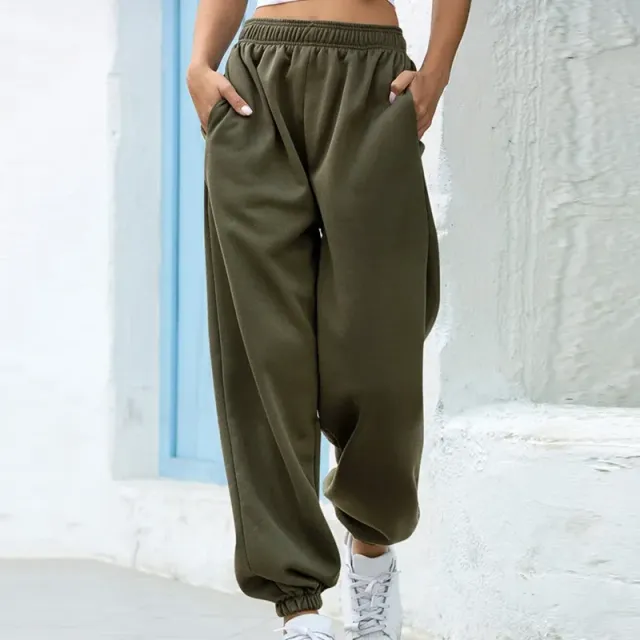 Women's baggy sweatpants with high waist