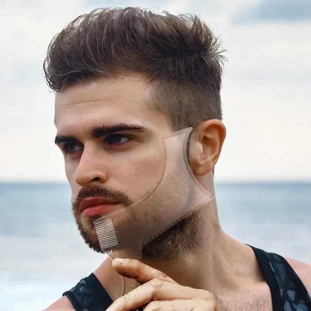 Šablona na tvarování vousů - chytrá pomůcka pro pánské holení