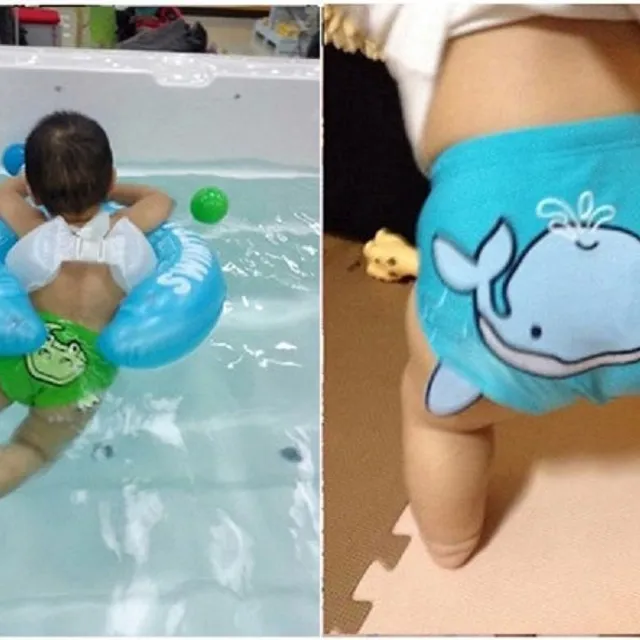 Babies' swimsuits with printing of aquatic animals - 3 variants
