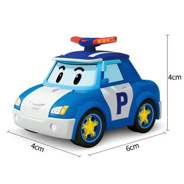 Mașinuțe metalice pentru copii Poli, Roy și Haley cu motive din serialul animat
