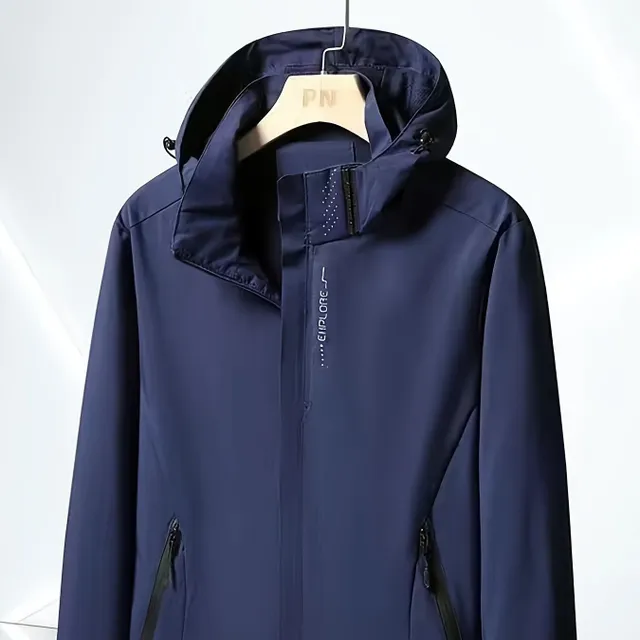 Veste imperméable légère pour homme - capuche et matériau respirant pour activités de plein air