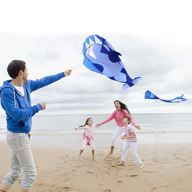 Whale-shaped flying kite - 3 colours