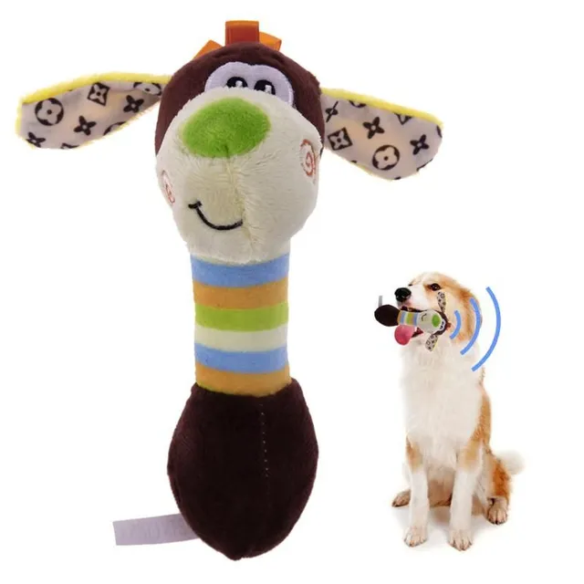 Plush squeaky toy for dogs in the shape of animals