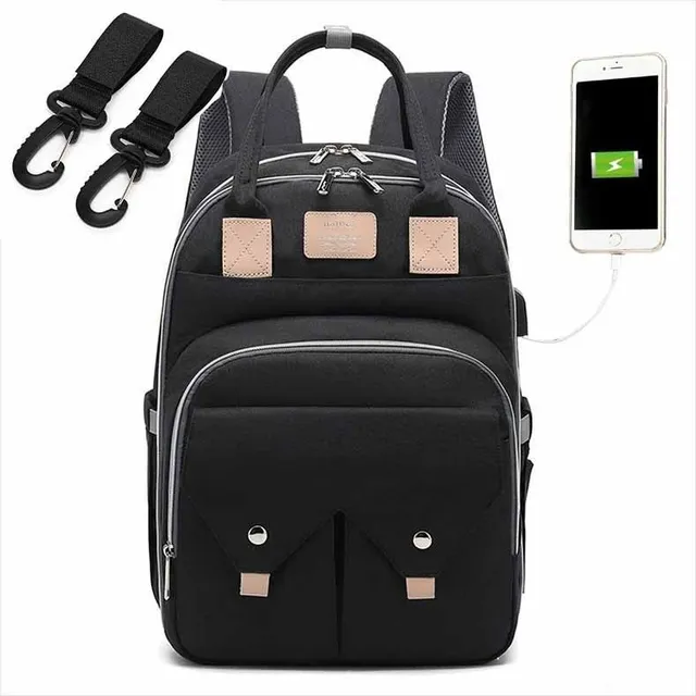 Multifunction stroller backpack with USB port