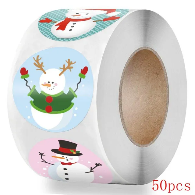 Merry Christmas stickers with print - 500 pcs