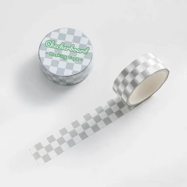 Trendy stylish original two-color modern self-adhesive tape with plaid pattern