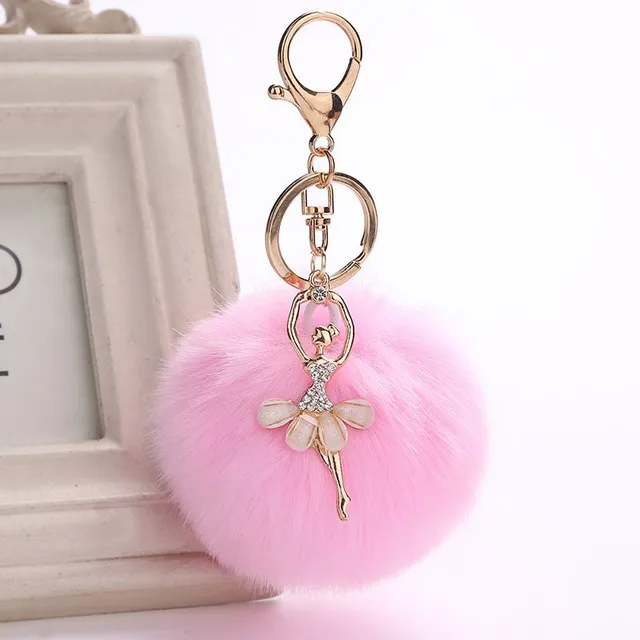 Pendant Ball with ballerina - 17 colours