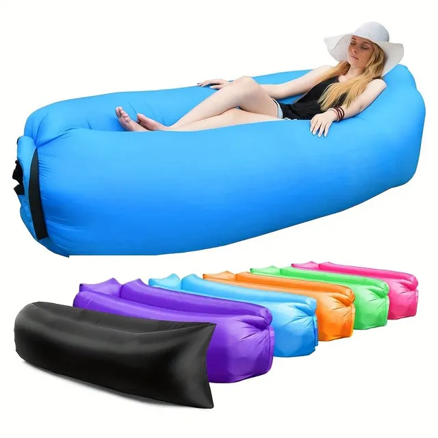 Inflatable waterproof portable deckchair - suitable for garden, beach, camping