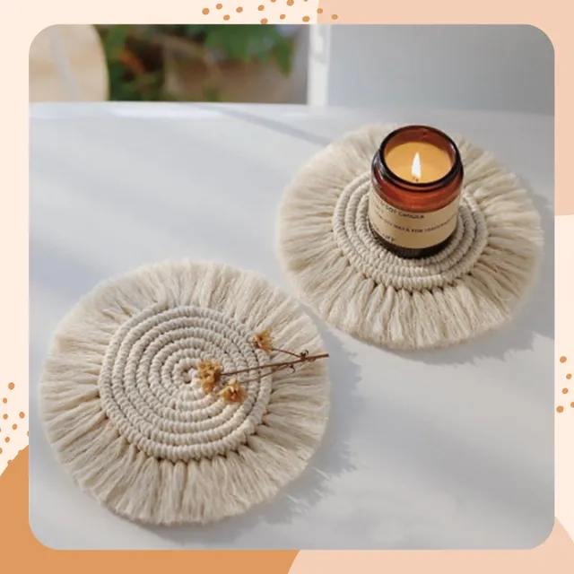 Macrame Bohemian coasters © 2 részes készlet