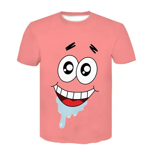 Tricou de vară unisex cu imprimeu 3D amuzant SpongeBoba