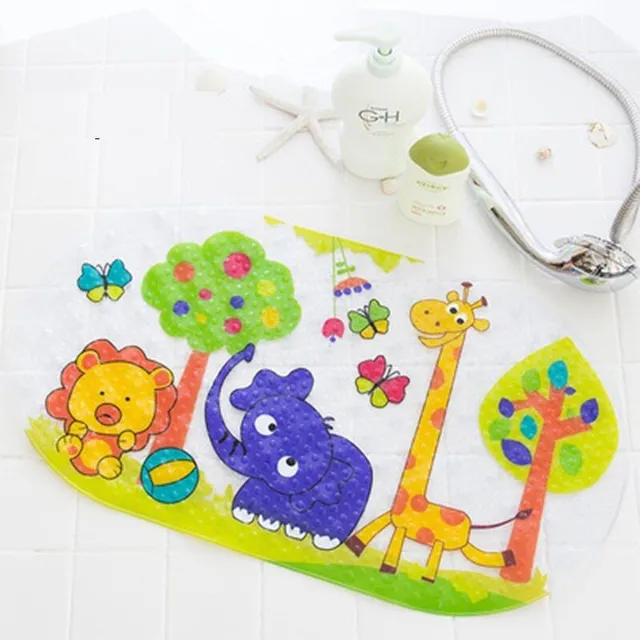 Anti-slip shower mat with pets