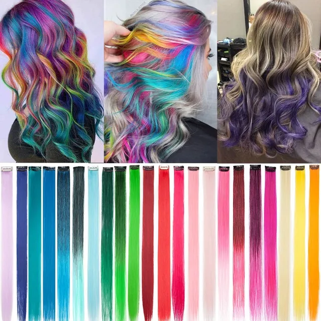 Clip in color hair extensions 80g