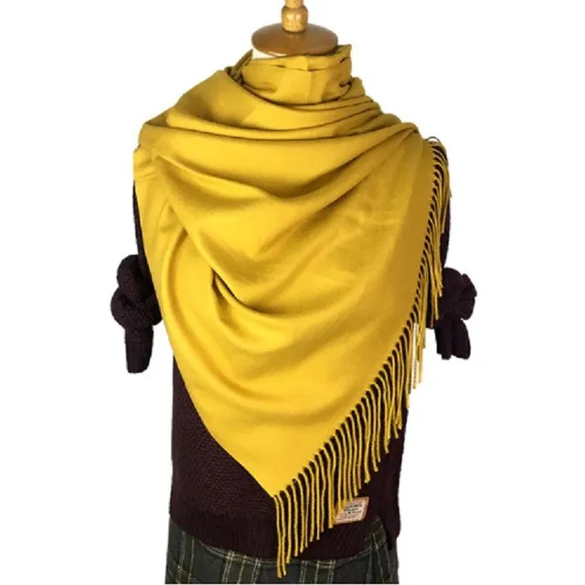 Eşarfă de caşmir de modă - 22 de culori zluta