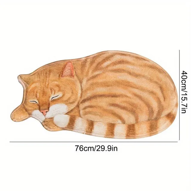 Smooth, fast-drying and anti-slip pad with cat pattern