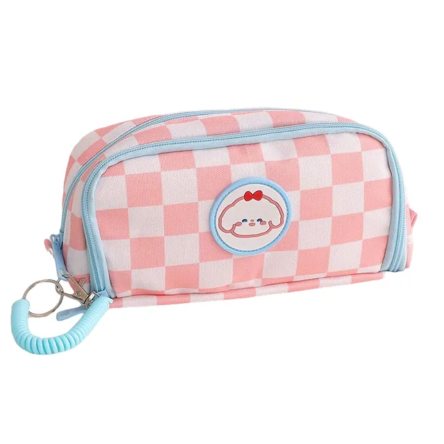 Pencil case cu carouri P3586