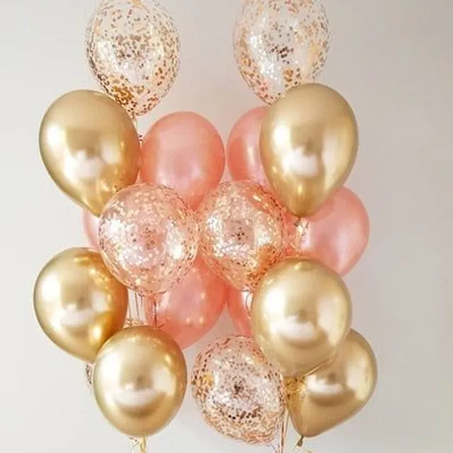 Gold metal latex balloons 12inch as-picture-28
