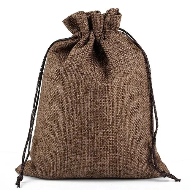 50 pcs of 7 x 9 cm jute linen gift bags in various colours