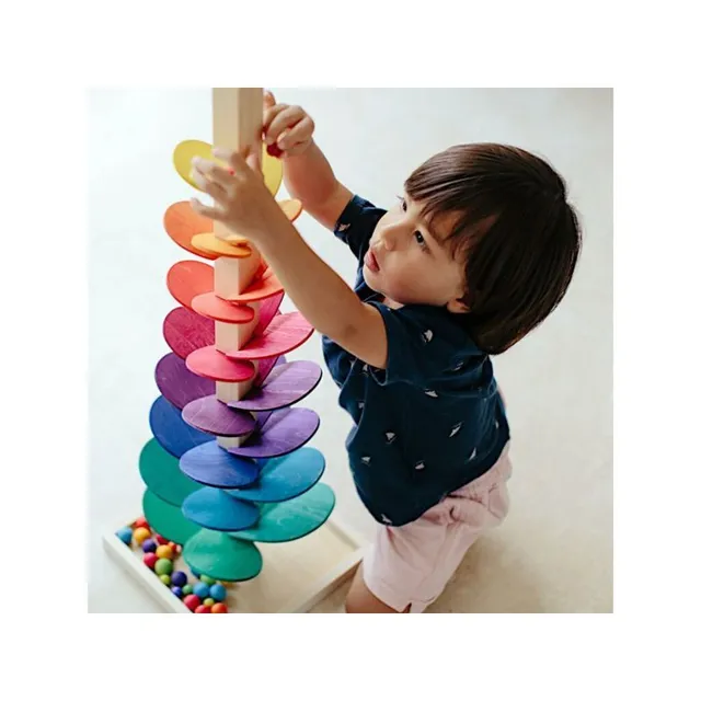Vzdělávací dětská hračka - zvukový strom, kuličková dráha