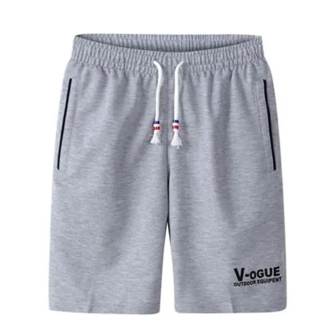 Men's leisurely comfortable single-color cotton shorts