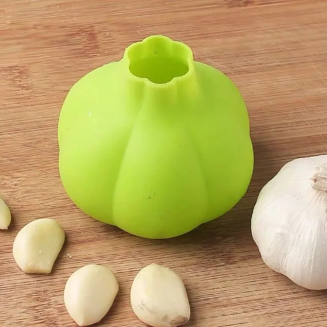 Silicone garlic peeler