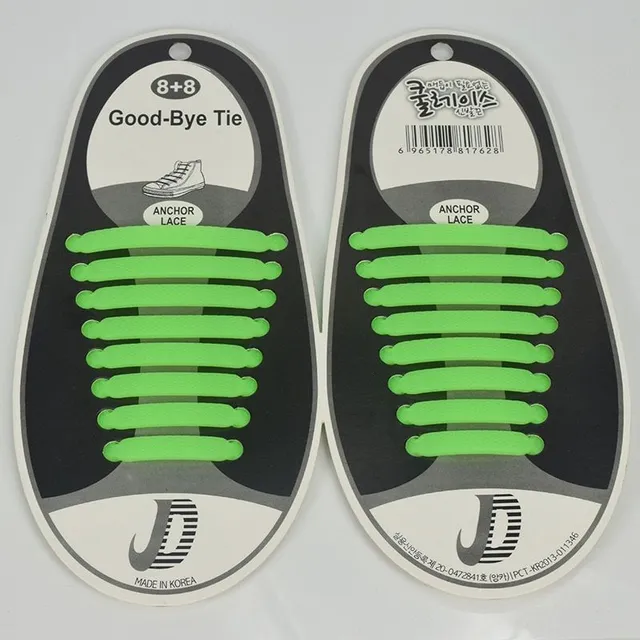 Unisex silicone shoelaces