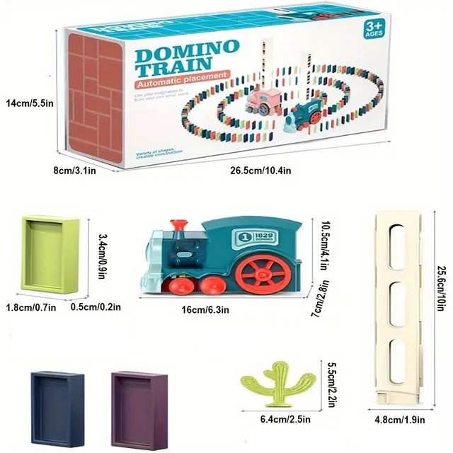 Domino electric trains for children - fun and educational, creative kits for entertainment classes