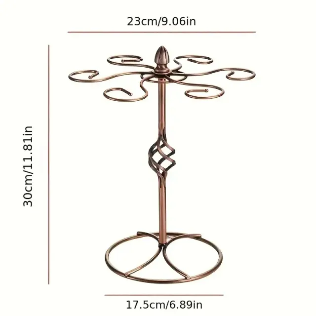 1pc Retro metal holder for wine glasses, wine cup stand Freestading, stopwatch storage Air drying system for kitchen Dining room Bar Restaurant