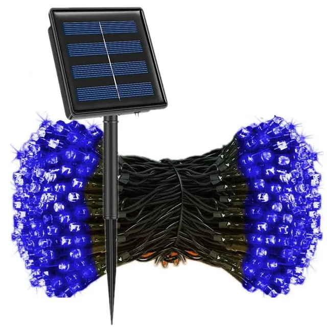 Outdoor LED chain 23 m with solar panel