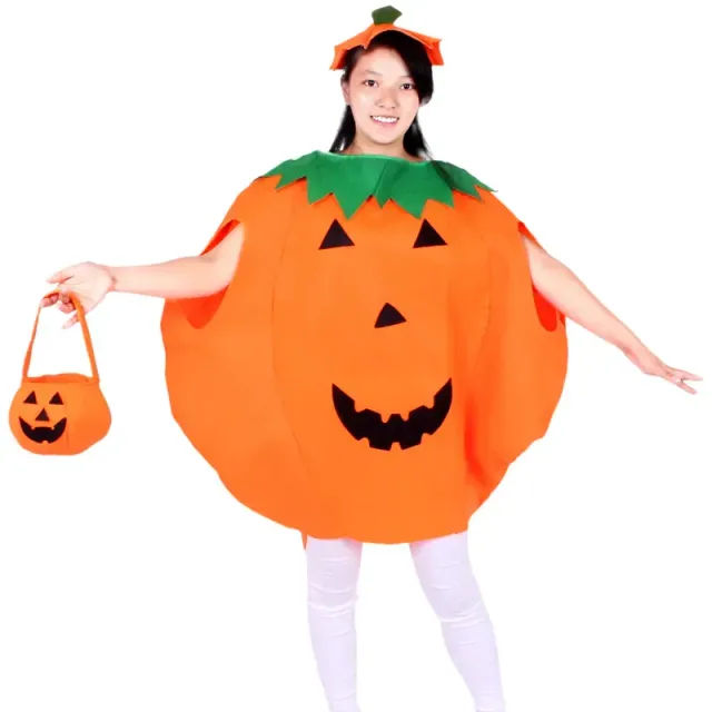 Costume d'Halloween en forme de citrouille pour enfants et adultes