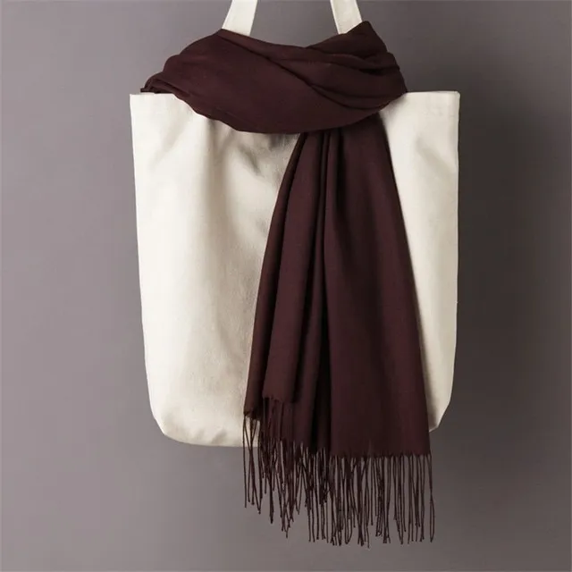 Women's monochrome cashmere scarf