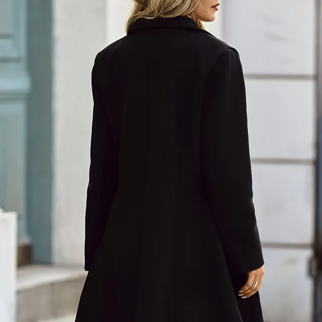 Original women's double-row coat with long sleeve - universal for every occasion