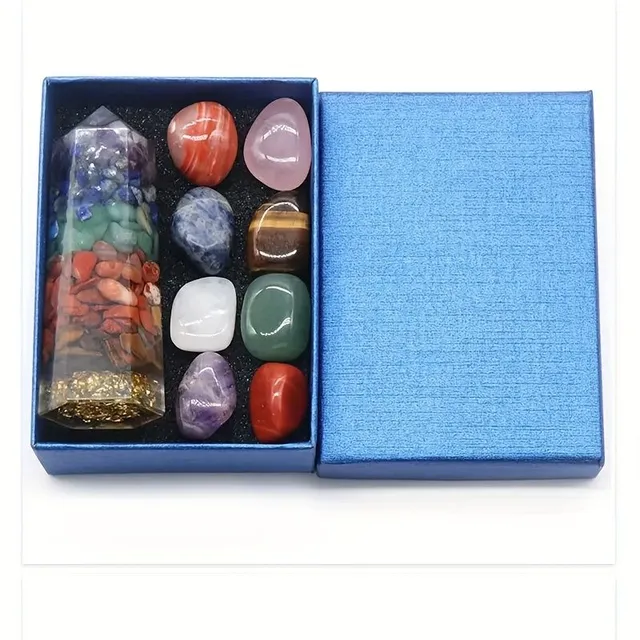7pcs Set of natural crystals - Stones 7 chaker, yoga balance, decoration of minerals and crystal