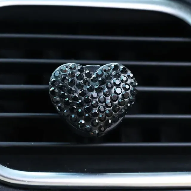 1 ks Nový roztomilý osviežovač vzduchu do srdca v tvare auta s diamantom