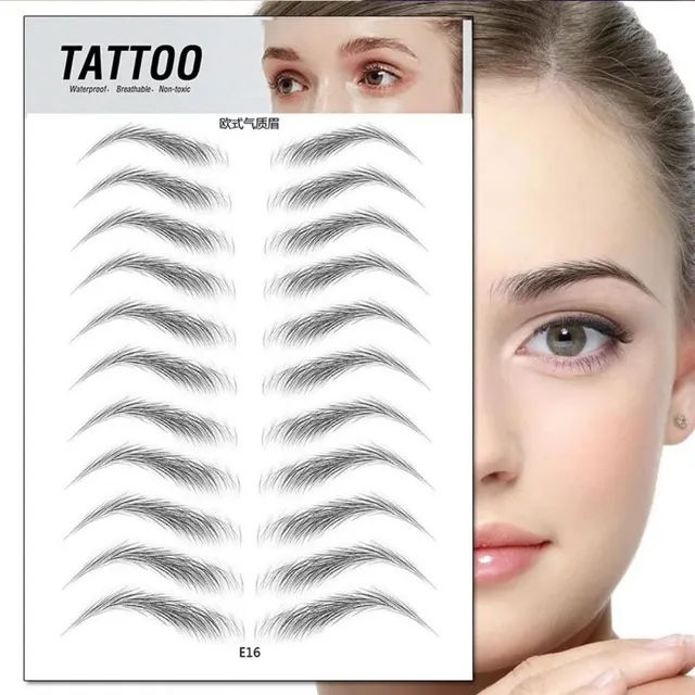 Autocolant microblading - tatuaj temporar pentru sprâncene