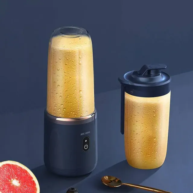 Wireless portable blender with 6 blades for juice preparation, smoothie and cocktails - easy to use and clean