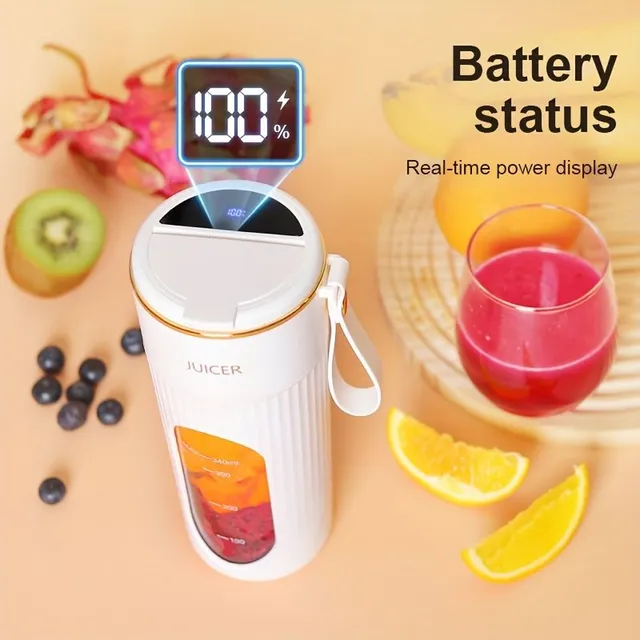 Portable USB rechargeable smoothie blender with 14 blades