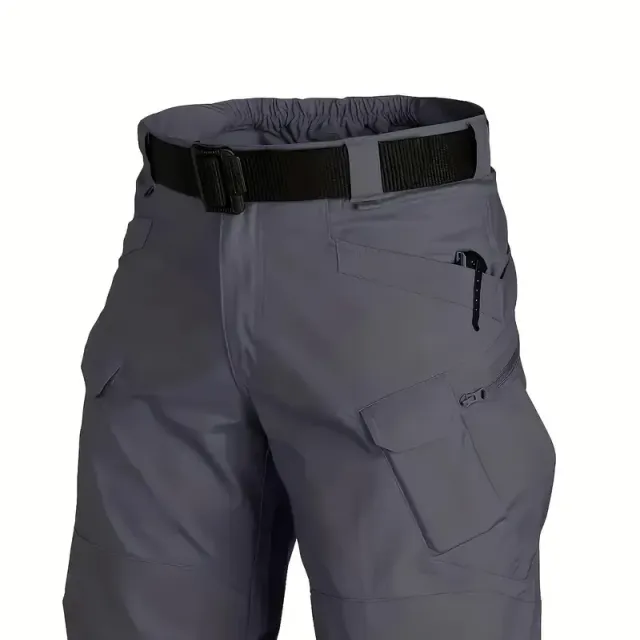 Male multifunctional tactical shorts - waterproof outdoor cargo shorts with pockets, ideal for hiking and trekking