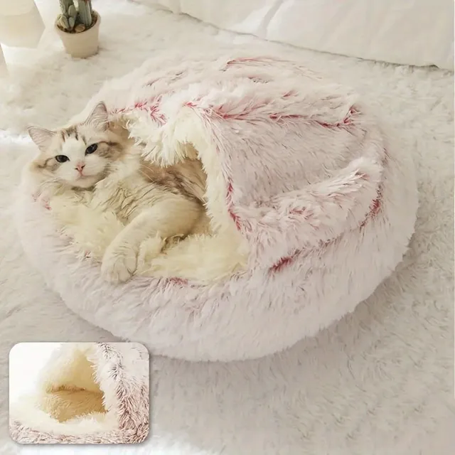 Ultimátní Kočičí Svět: Skořápkové Hnízdo S Plyšem Pro Pohodlný Spánek